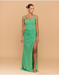 CATHERINE FERRARO - Elena Square Neck Gown