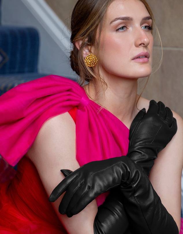 DENTS - Mia Single Point Long Leather Gloves