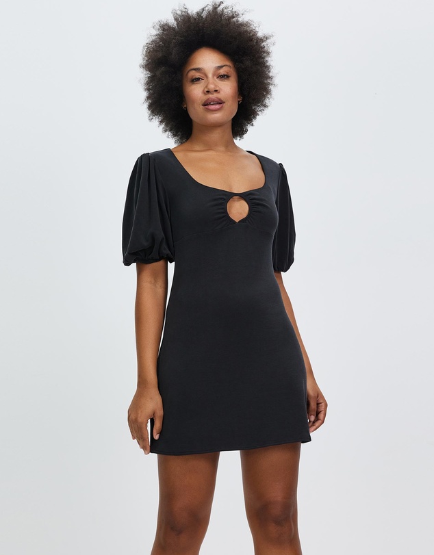 Third Form - Marble Balloon Sleeve Mini Dress
