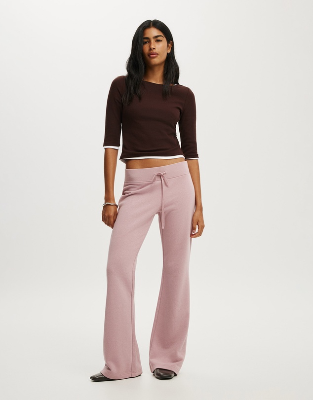 Cotton On - Graphic Low Rise Bootleg Sweatpant