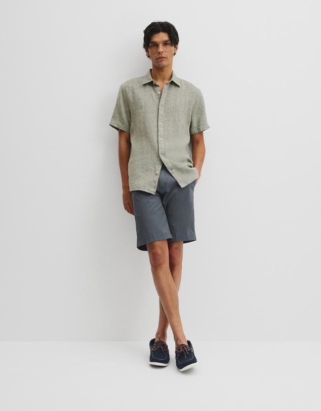 Country Road - Organically Grown Linen Regular Fit Short Sleeve Shirt