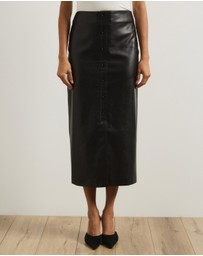 Atmos&Here - Laura Leather Look Pencil Skirt