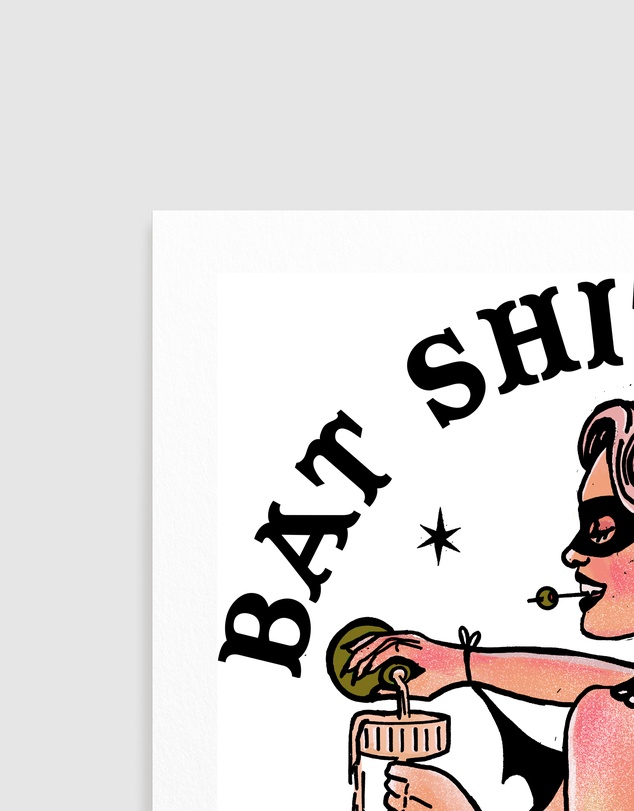 Olive et Oriel - Bat Crazy Funny Pin-Up by The Whiskey Ginger Art Print