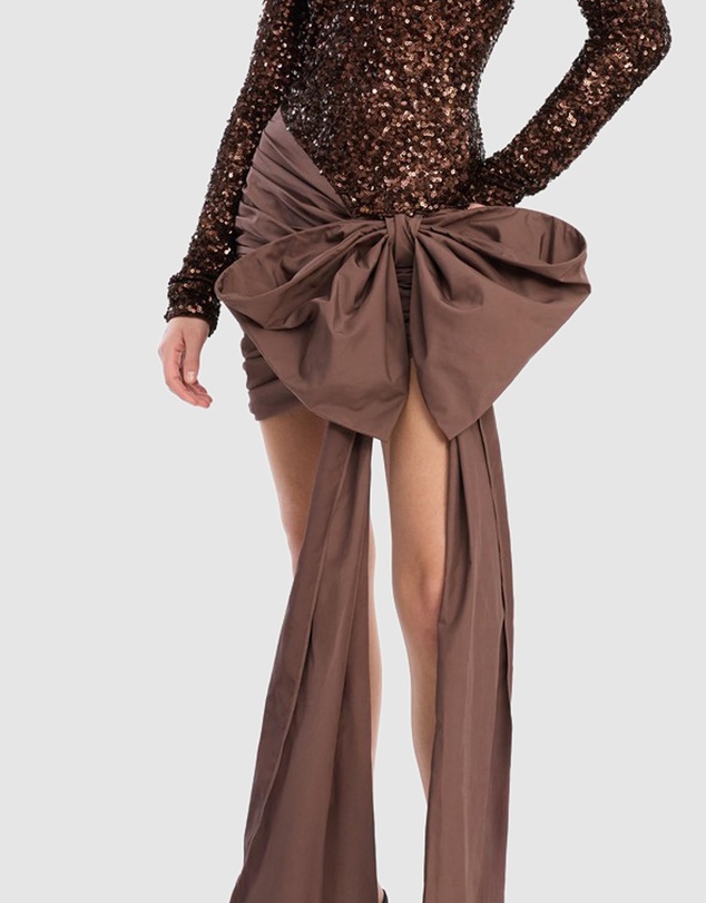 ROTATE - Sequins Bow Mini Dress