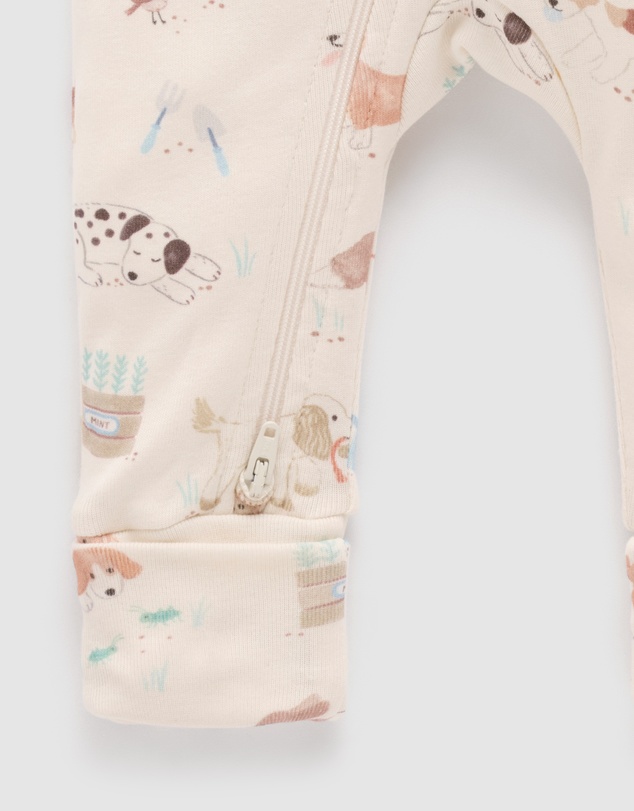 Purebaby - Printed Zip Growsuit-Kids-Babies