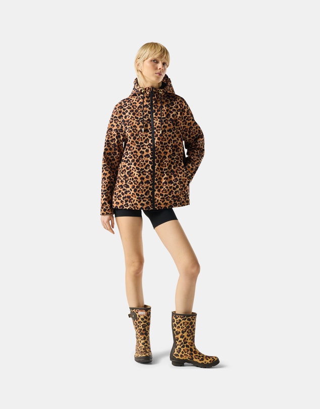 Hunter - Women’s Originals Lightweight Waterproof Jacket Leopard Print