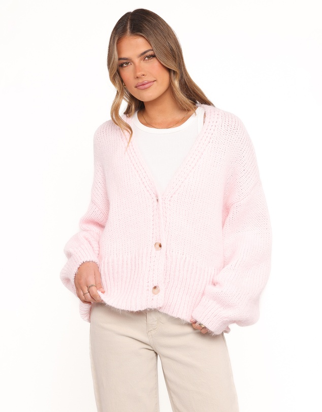 Petal & Pup - Selina Wide Sleeve Cardigan - Pale Pink