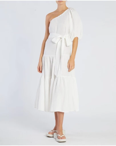 Amelius - Saloma Linen One Shoulder Dress