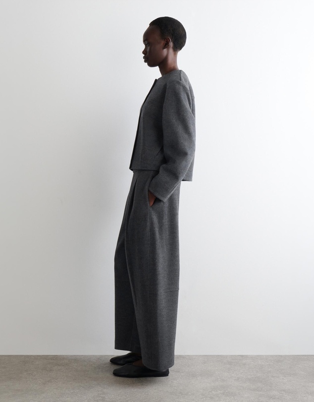 COS - Boiled-Wool Barrel-Leg Trousers