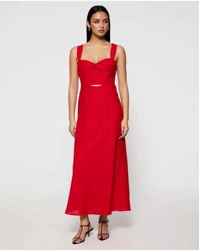 Lover - Neroli Twist Bust Midi Dress