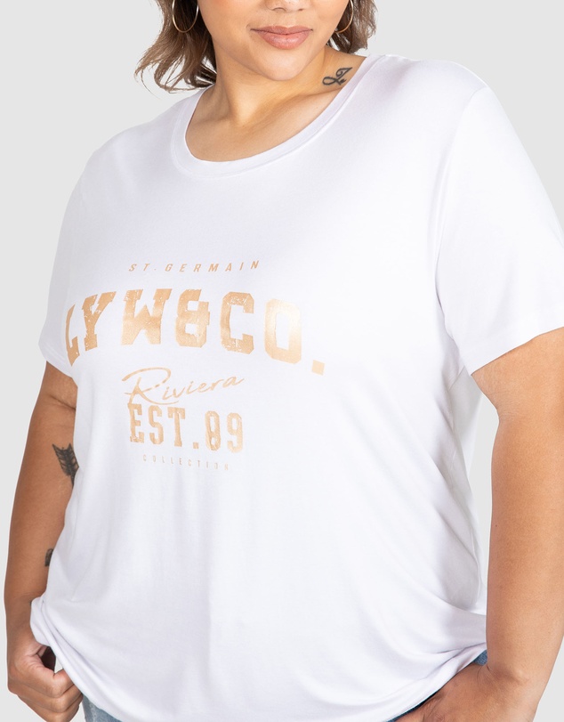 Love Your Wardrobe - LYW & Co Foil Print Tee