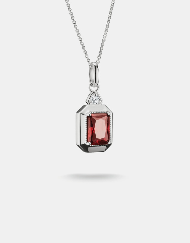 THOMAS SABO - THOMAS SABO Necklace with Red Octagon Zirconia Pendant