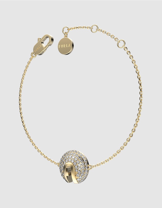 Furla - Furla Flow Crystal Pendant Gold-Tone Bracelet