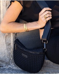 Chuchka - Woven Neoprene Belt Bag Black