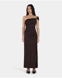 Ownley - Rhea Midi Dress Chocolate