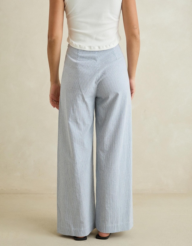 Rhythm - Valley Stripe Wide Leg Pants - ICONIC EXCLUSIVE