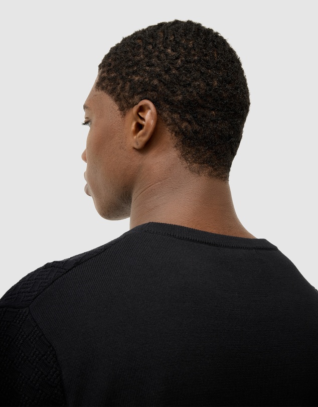 Politix - Elvin Geo Textured Crew Knit
