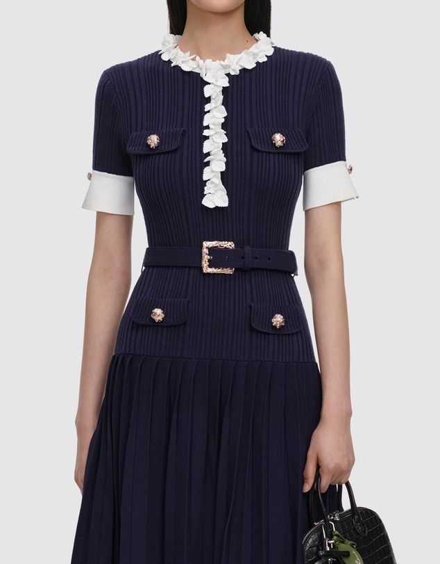 Self Portrait - Rib Knit Midi Dress