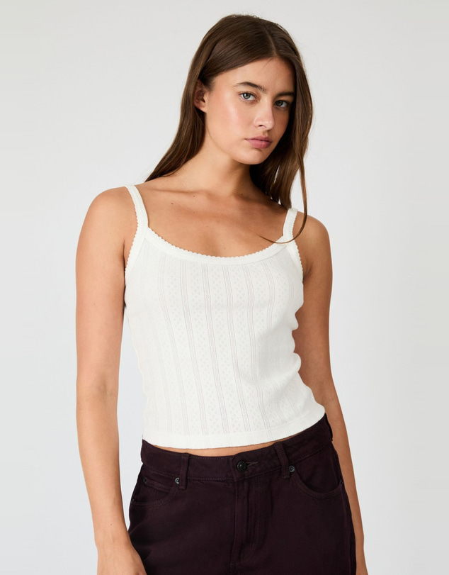 Rolla's - Pointelle Cami - White