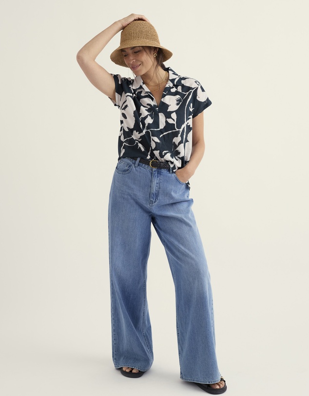 Seasalt - Deep Lane Short Sleeve Shirt in GOTS-Certified Organic Cotton