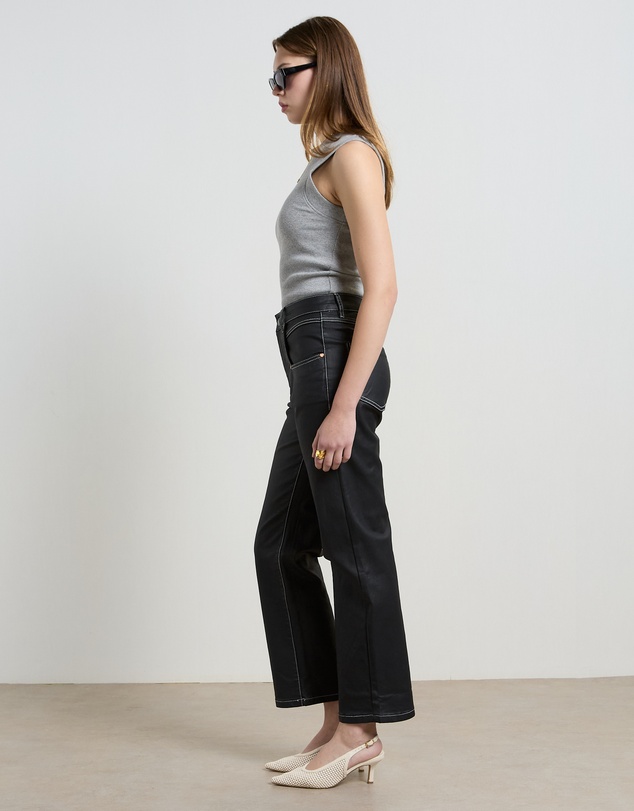DRICOPER DENIM - Betzy Coated Black High Jeans