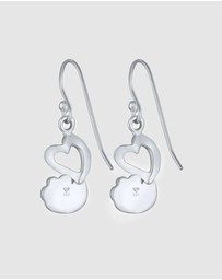 Elli Jewelry - Earrings Hanger Heart Enamel 925 Sterling Silver