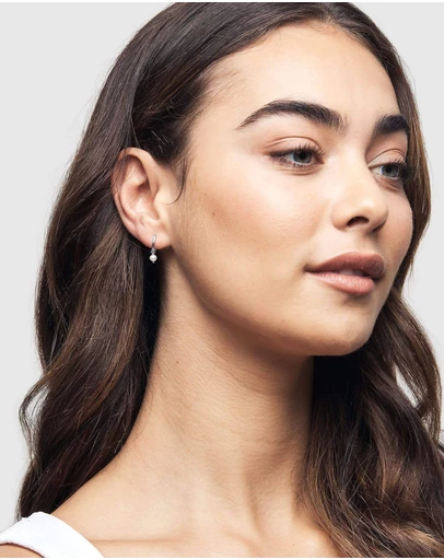 Luna Rae - Sterling Silver - Moonglade Pearl Huggies