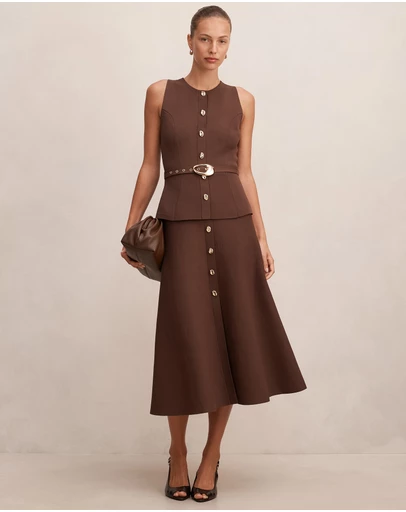 Forever New - Amelia Layered A-Line Midi Dress