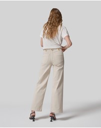 DRICOPER DENIM - Carrie Cream Wide Straight Leg Jeans