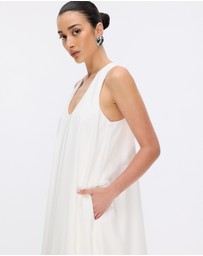 Minima Esenciales - Luna Cotton Bubble Hem Maxi Dress