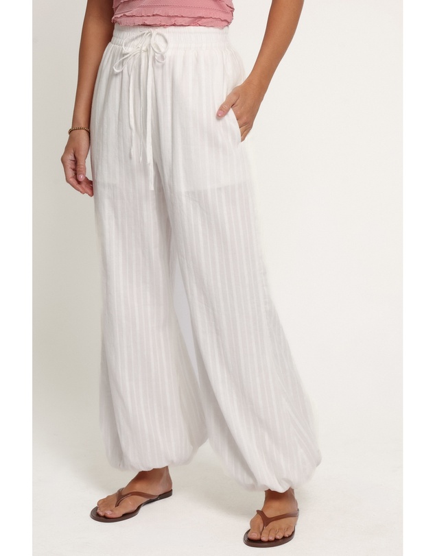 Petal & Pup - Ayden Balloon Hem Pants - White