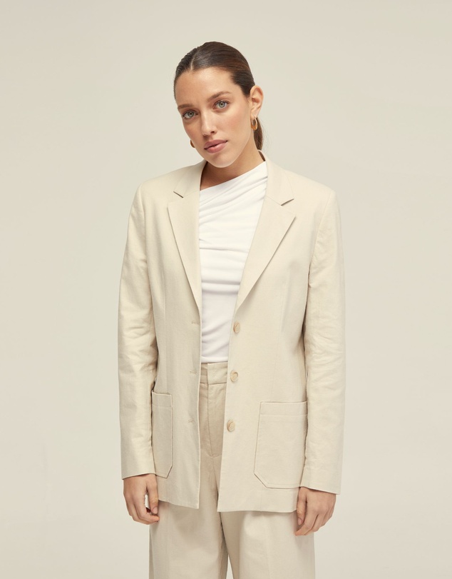 Oxford - June 3 Button Linen Jacket