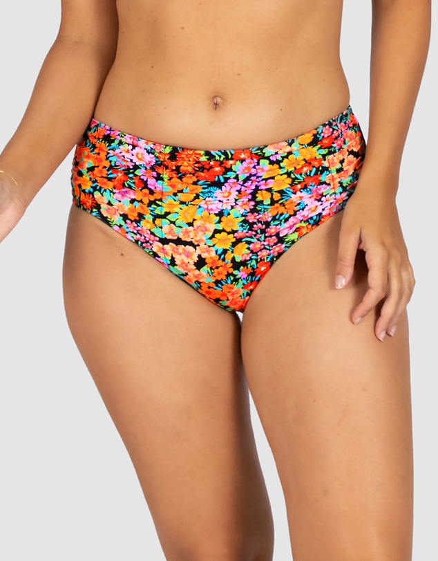 Baku Swimwear - Biarritz Ruched Mid Bikini Bottom