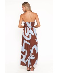 Petal & Pup - Nesta Maxi Dress - Brown/Blue