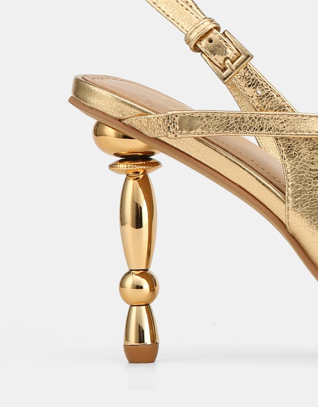 Wittner - Yen Metallic Leather Heel Sandals