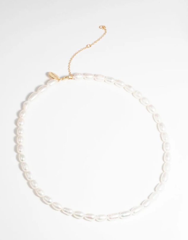 Lovisa - Gold Plated Necklace with Freshwater Pearls