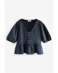 NEXT - Puff Short Sleeve Doublecloth Blouse