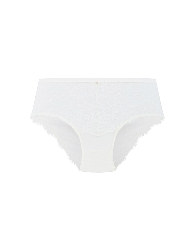 City Chic - Plus size Lara Hi Brief - ivory