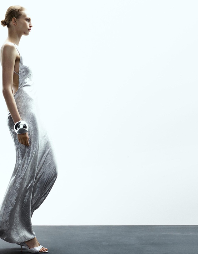 M.N.G - Metallic Open-Back Dress
