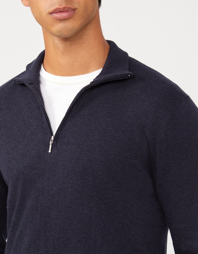 Van Heusen - Cotton Quarter Zip Knit Sweater