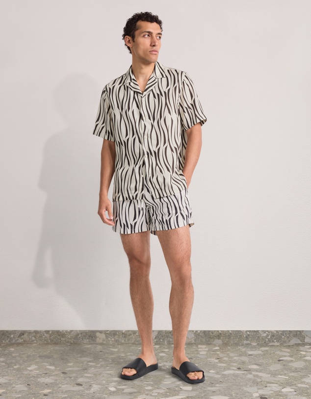 Frescobol Carioca - Roberto Lyocell Blend Vento Print SS Shirt