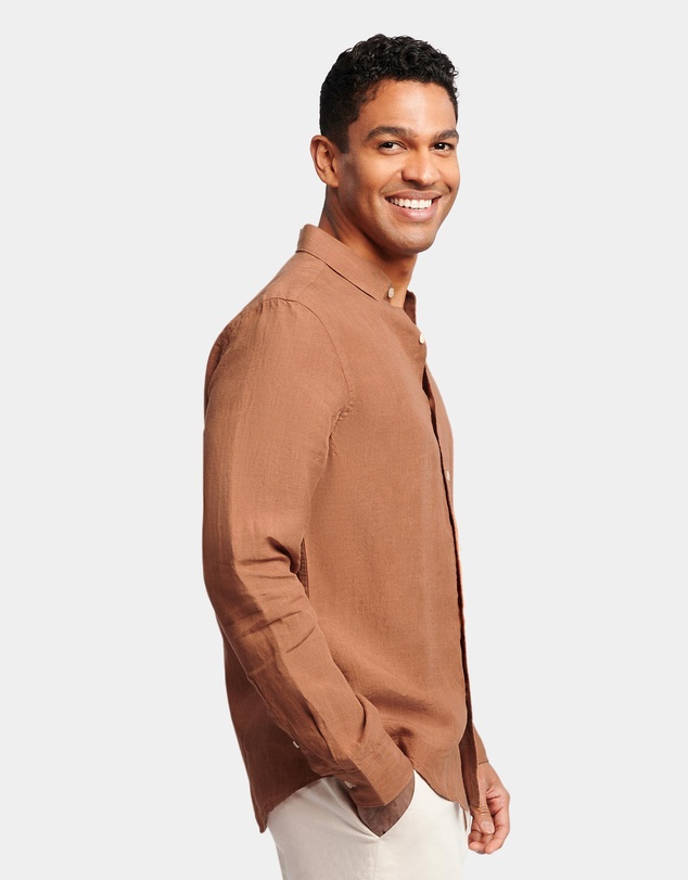 Brooksfield - Plain Linen Casual Shirt