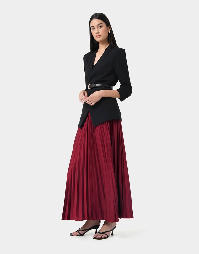 Forcast - Zyla Satin Pleated Skirt