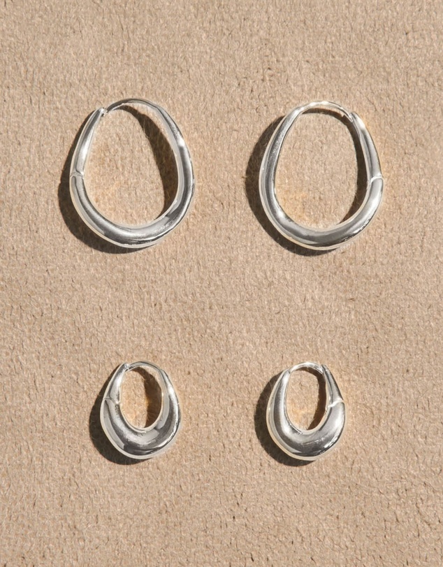 SAINT VALENTINE - Verso Mini Hoops - Silver