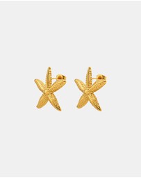 Zoe Olivia - Waterproof Textured Starfish Stud Earrings