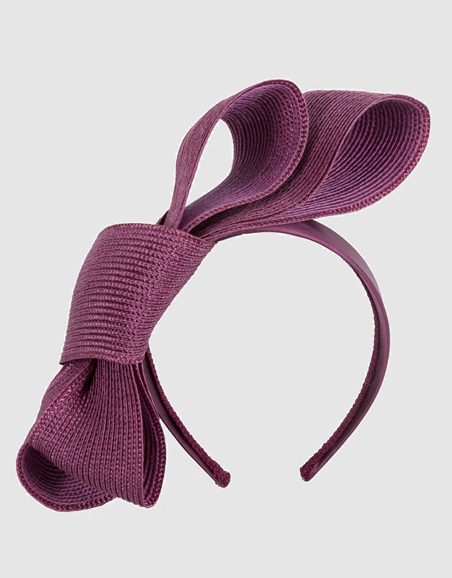 Max Alexander - Maroon Bow Racing Fascinator