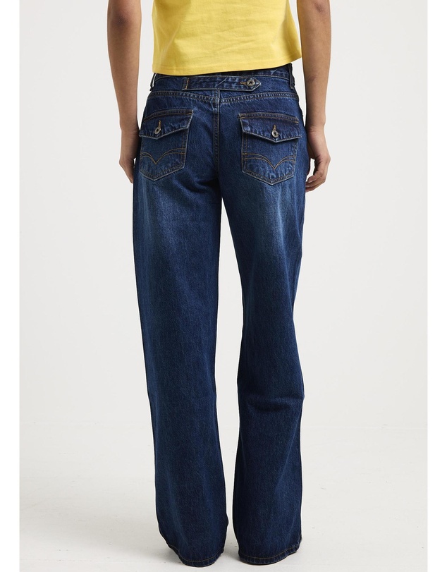Neon Hart - Greta Strap Straight Leg Denim Jeans