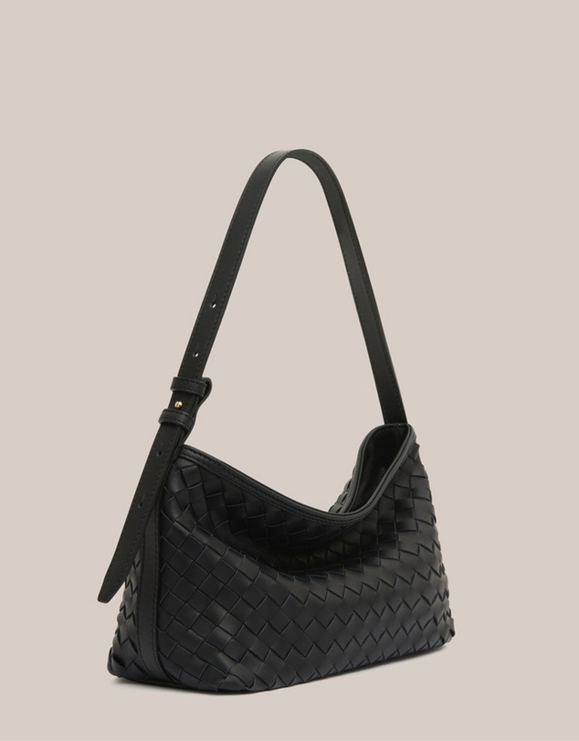 VESTIRSI - Elena Woven Shoulder Bag Black