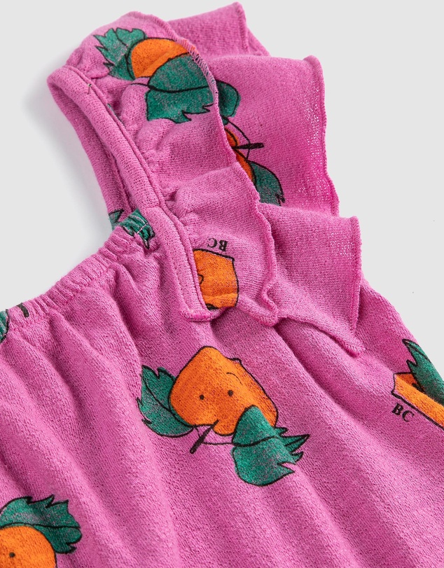 Bobo Choses - Tangerine All Over Ruffled Dress - Babies-Teens