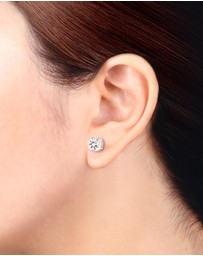 Elli Jewelry - Earrings Classic Crystal 925 Sterling Silver